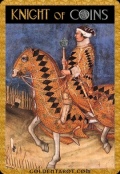 Click to see larger view of Knight of Coins