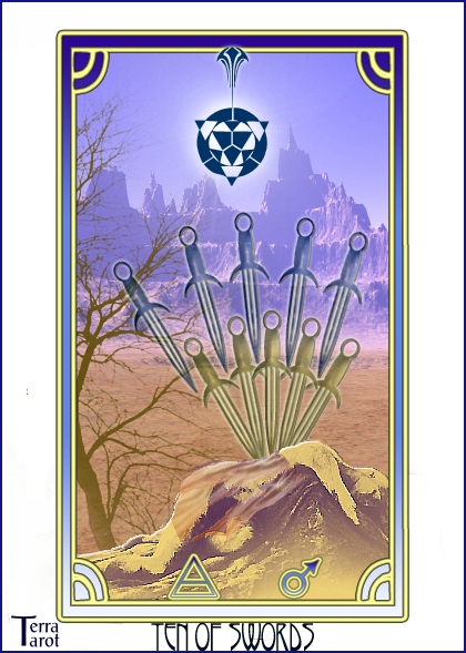 Terra Tarot Deck - The Ten of Swords