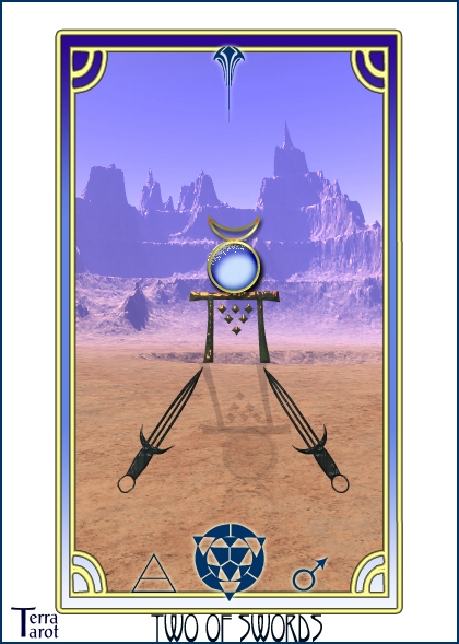 Terra Tarot Deck - The Two of Swords