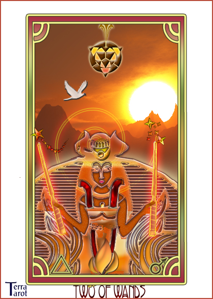 Terra Tarot Deck - The Two of Wands