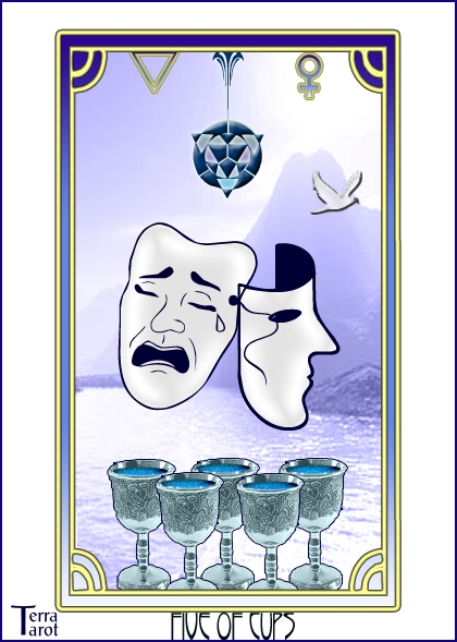 Terra Tarot Deck - The Five of Cups