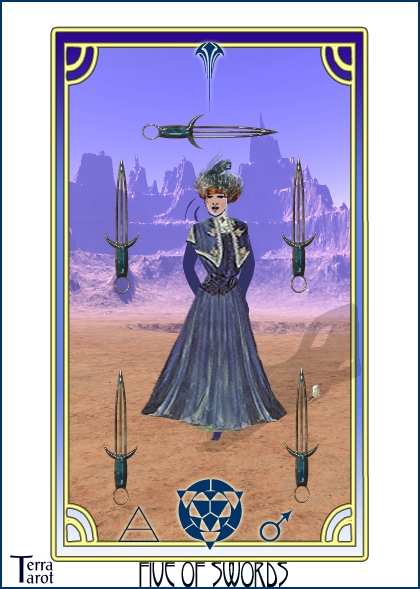 Terra Tarot Deck - The Five of Swords