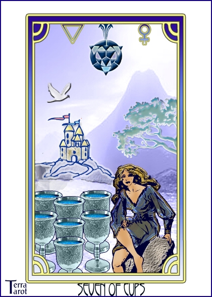 Terra Tarot Deck - The Seven of Cups