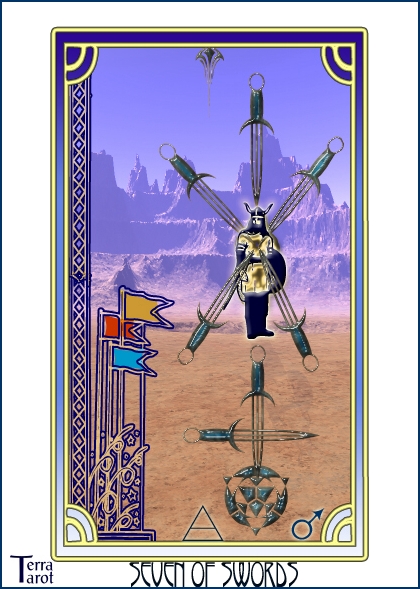 Terra Tarot Deck - The Seven of Swords