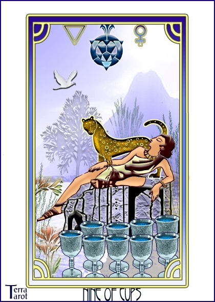 Terra Tarot Deck - The Nine of Cups