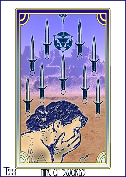 Terra Tarot Deck - The Nine of Swords