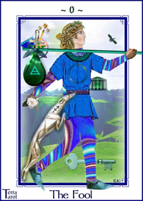 Terra Tarot Deck - The Fool by June Kaminski