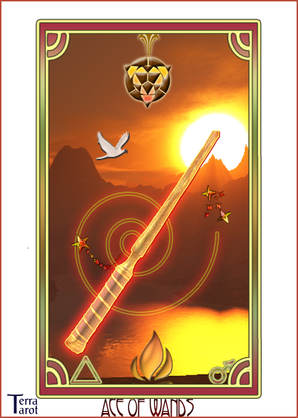 Terra Tarot Deck - The Ace of Wands