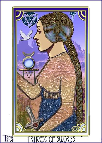 Terra Tarot Deck - The Princess of Swords