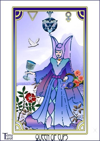 Terra Tarot Deck - The Queen of Cups